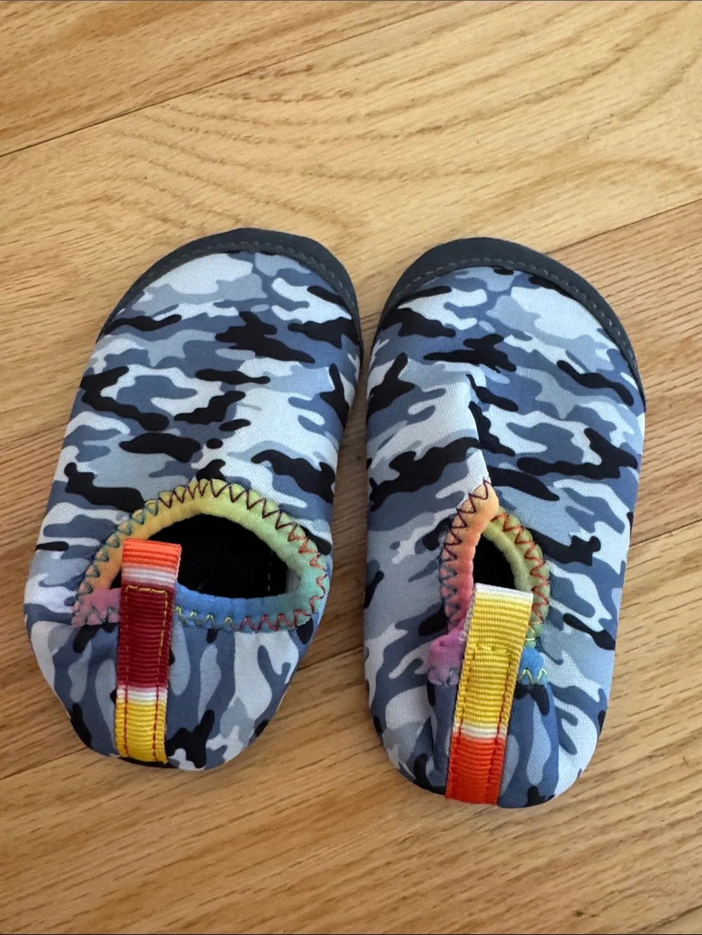 Kids Blue Camo Slip-On Water Shoes - Unbranded